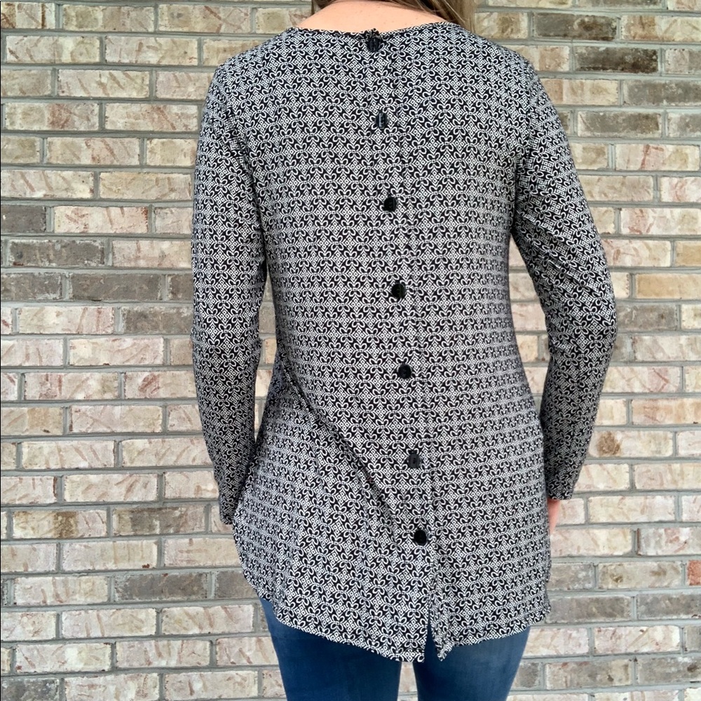 Button Back Long Sleeved Tunic by J.Jill